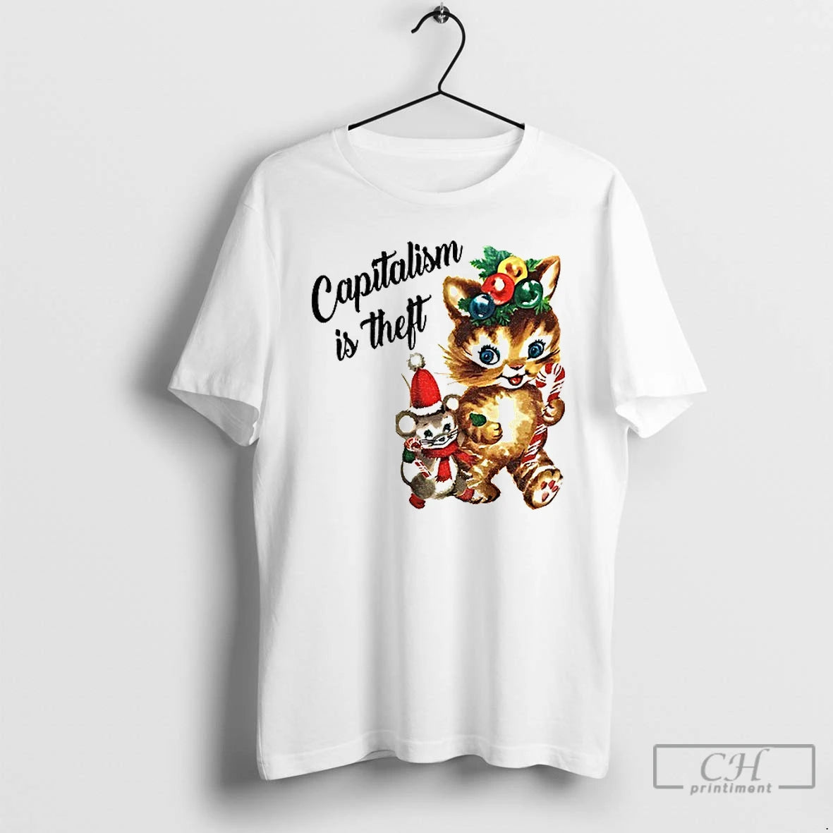 Classic Capitalism Is Theft Holiday Anti Capitalist T-Shirts, Hoodie, Sweatshirt | PopFlextees.com