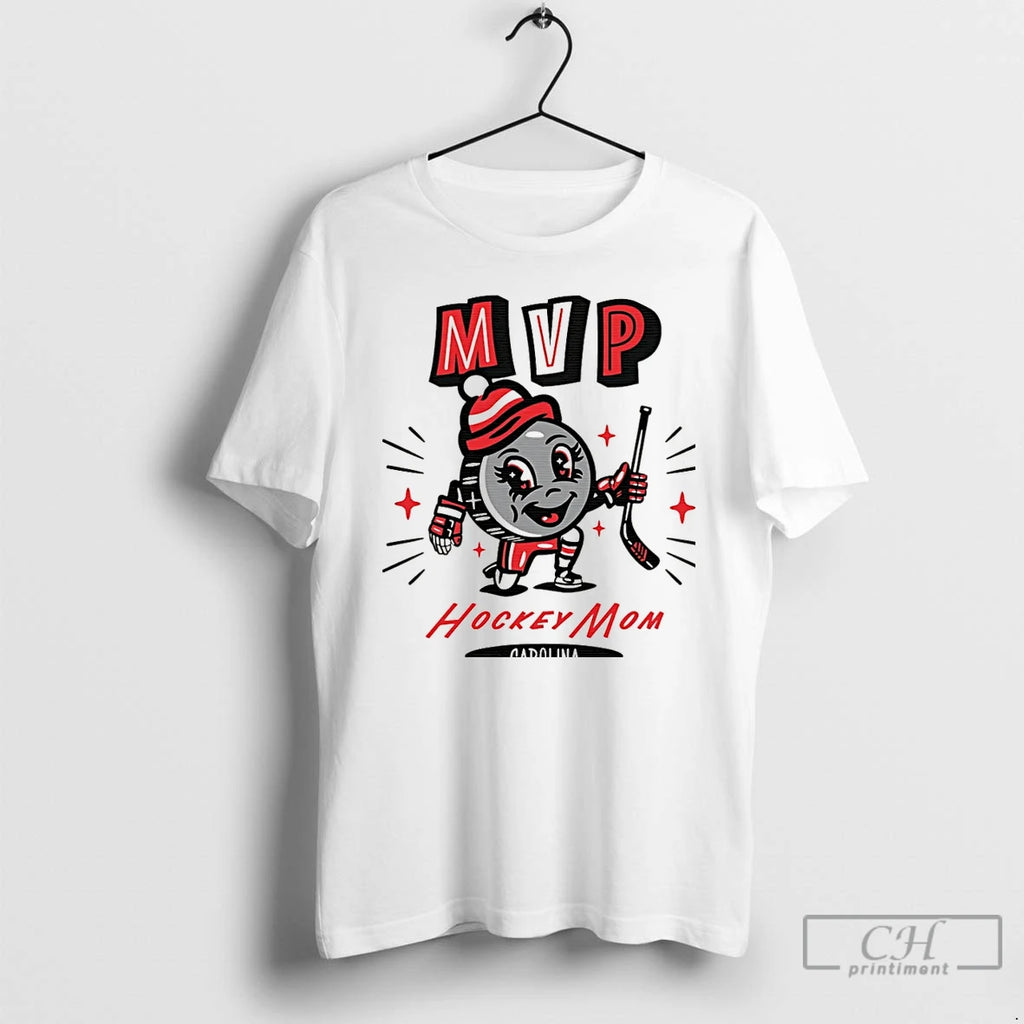 Classic Carolina Hockey Mom Mvp 2025 Cartoon Christmas T-Shirts, Hoodie, Sweatshirt | PopFlextees.com