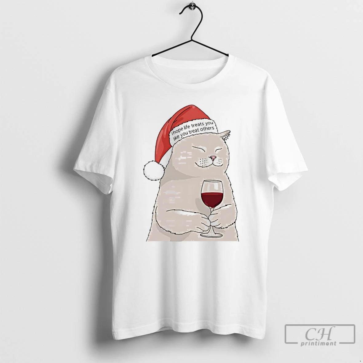 Classic Cat Santa I Hope Life Treats You Like You Treat Others T Shirts Sweater Hoodie, Sweatshirt | PopFlextees.com