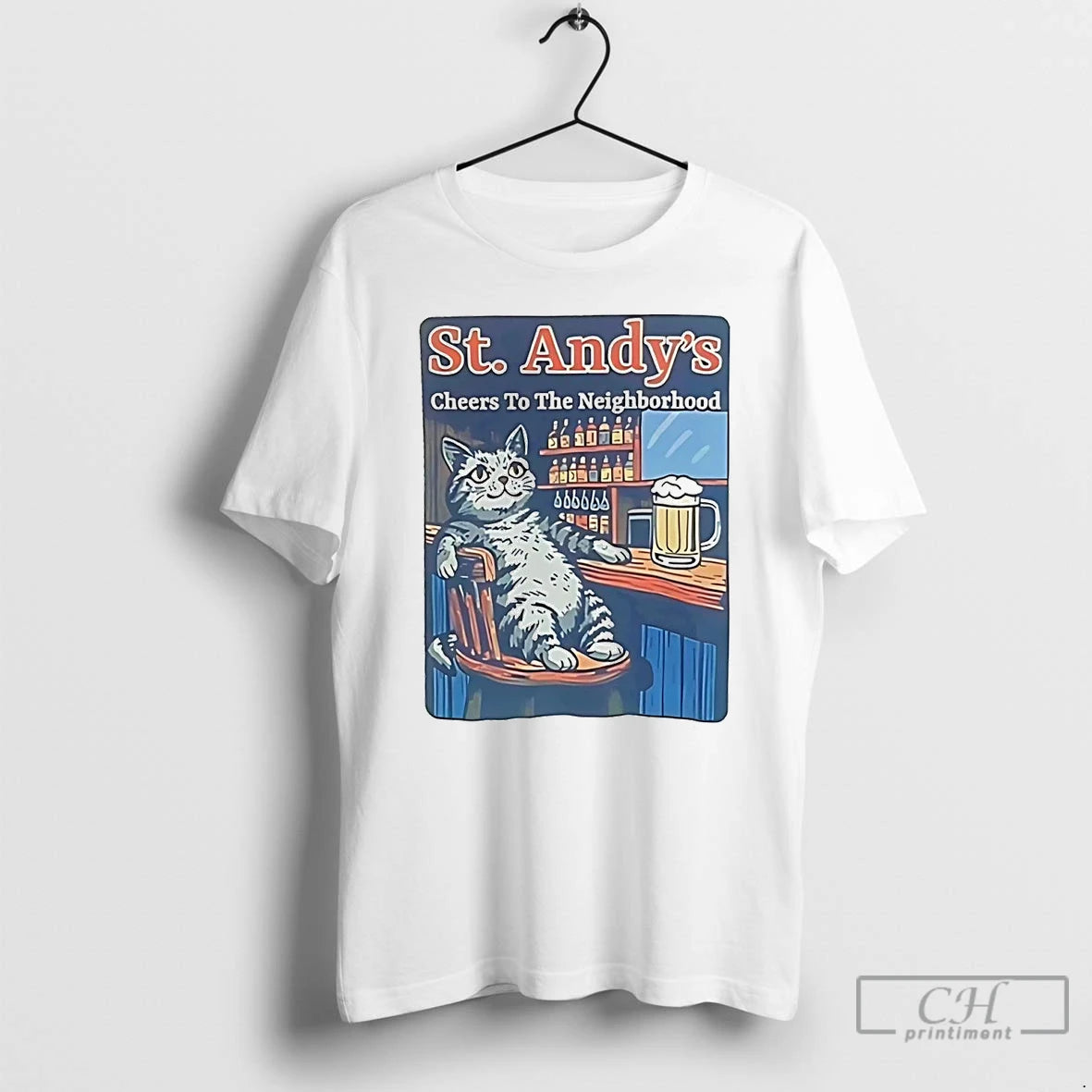 Classic Cat St Andys Cheers To The Neighborhood T-Shirts, Hoodie, Sweatshirt | PopFlextees.com