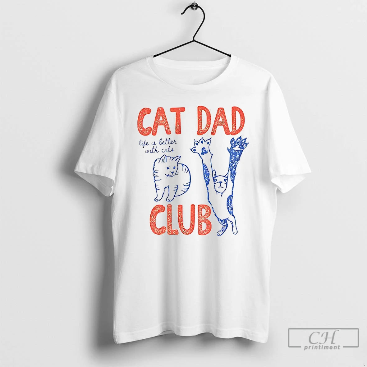 Classic Cat Dad Club Life It Letter With Cats T-Shirts, Hoodie, Sweatshirt | PopFlextees.com
