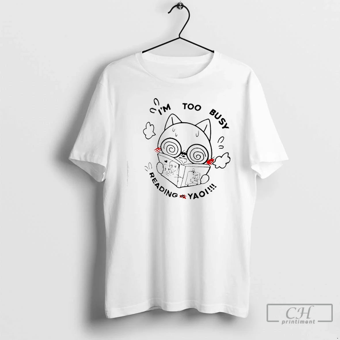 Classic Cat Im Too Busy Reading Yaoi T-Shirts, Hoodie, Sweatshirt