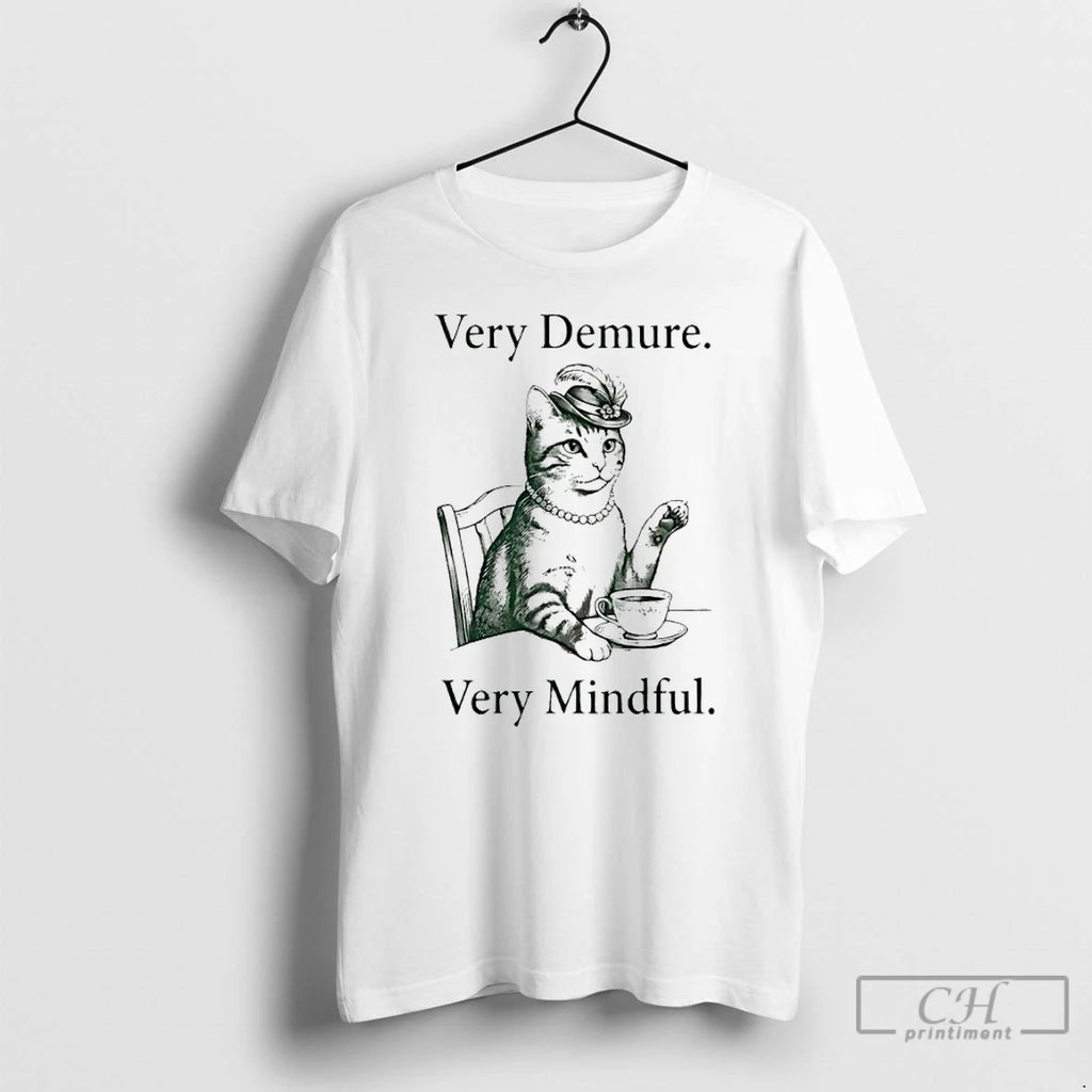 Classic Cat Lady Very Demure Very Mindful T-Shirts, Hoodie, Sweatshirt | PopFlextees.com