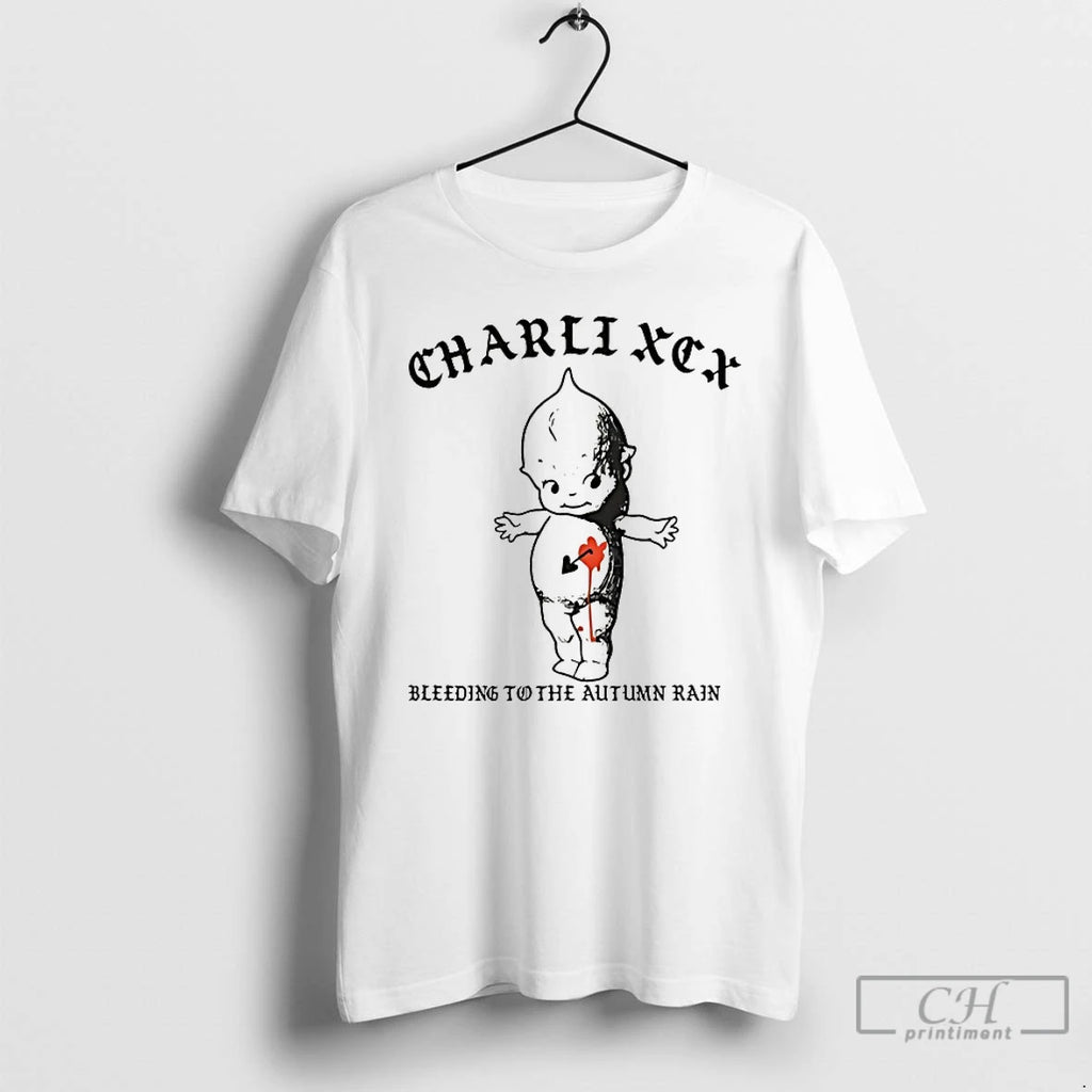 Classic Charli Xcx Bleeding To The Autumn Rain T-Shirts, Hoodie, Sweatshirt | PopFlextees.com