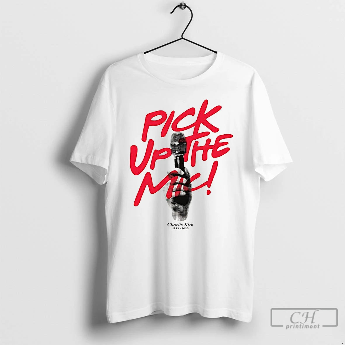 Classic Charlie Kirk Pick Up The Mic T-Shirts, Hoodie, Sweatshirt | PopFlextees.com