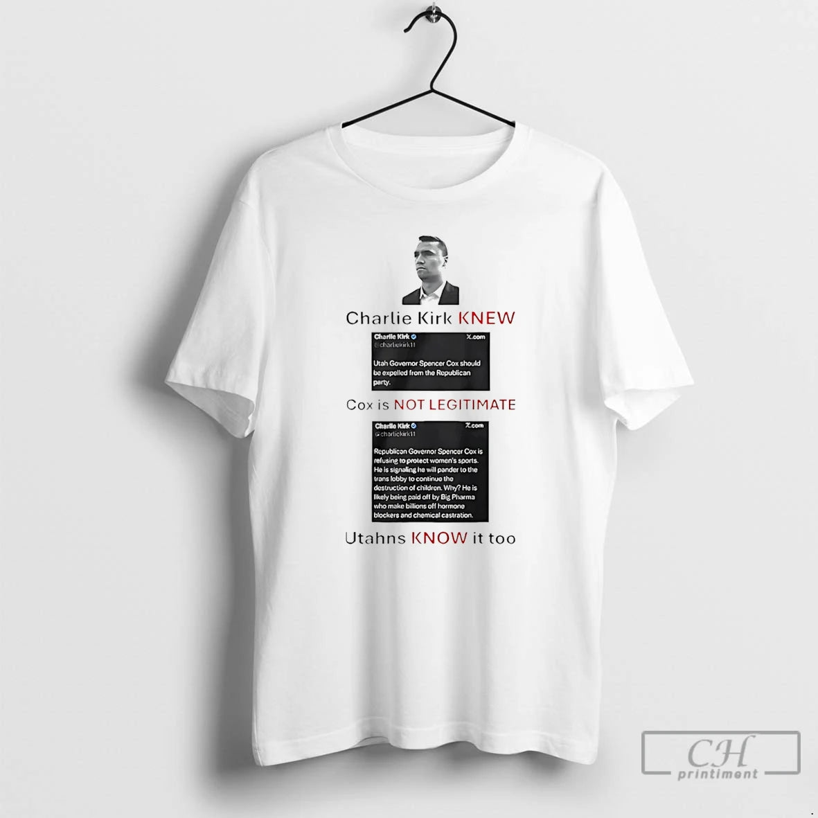 Classic Charlie Kirk Knew Cox Is Not Legitimate Utahns Know It Too T Shirts Sweater Hoodie, Sweatshirt | PopFlextees.com