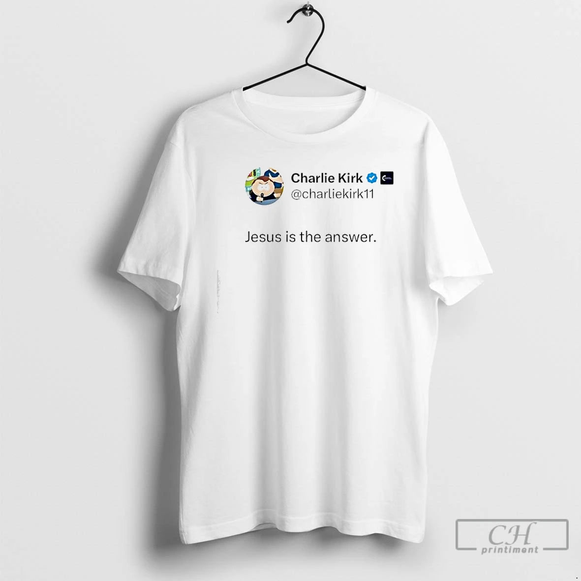 Classic Charlie Kirks X Account Post Jesus Is The Answer T-Shirts, Hoodie, Sweatshirt | PopFlextees.com