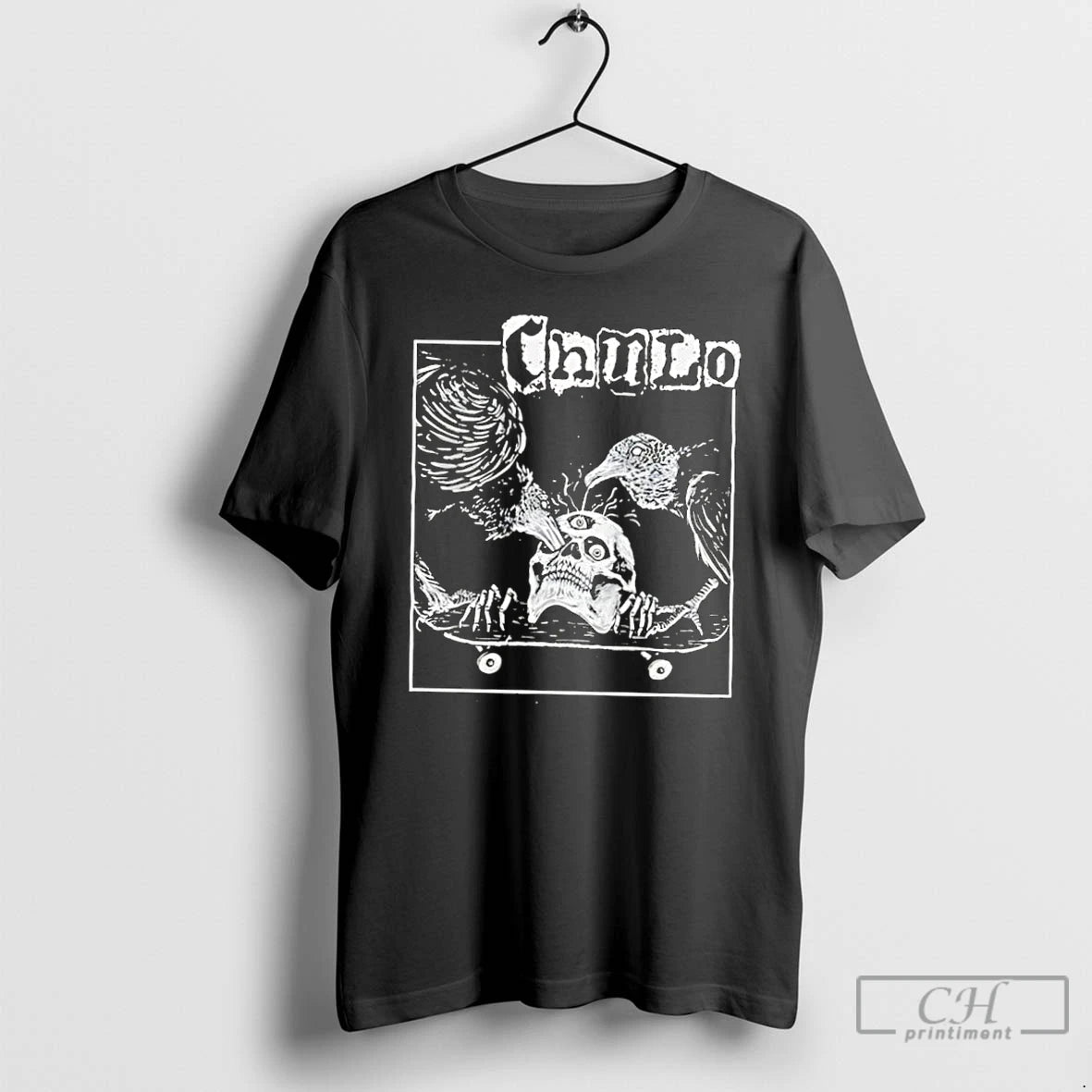 Classic Chaudo Skull Ravens Retro T-Shirts, Hoodie, Sweatshirt | PopFlextees.com