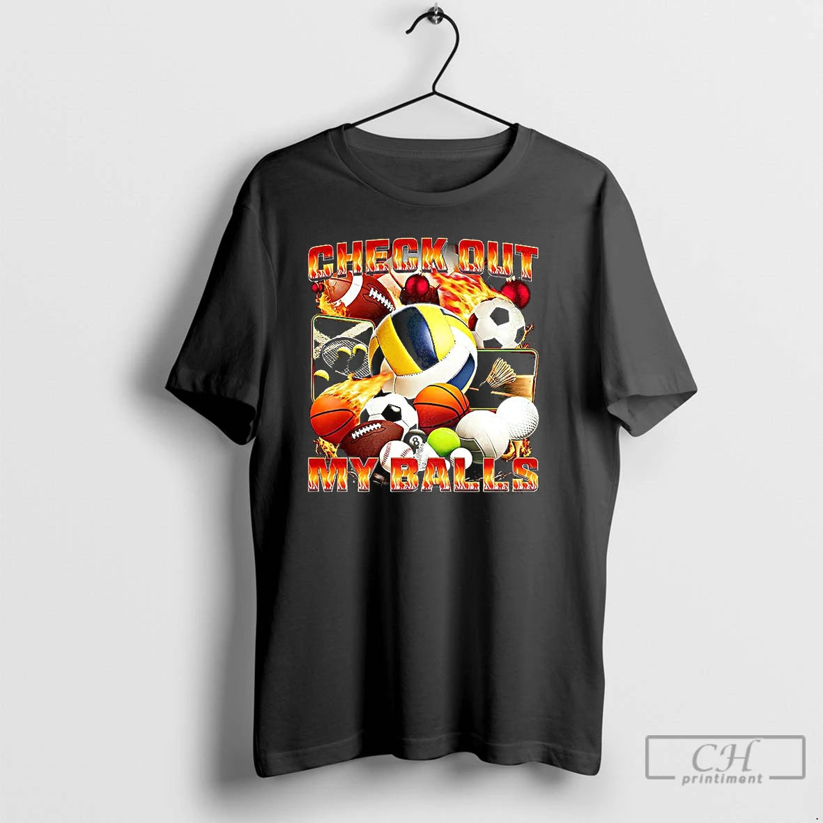Classic Check Out My Balls Types Of Balls Meme T-Shirts, Hoodie, Sweatshirt | PopFlextees.com