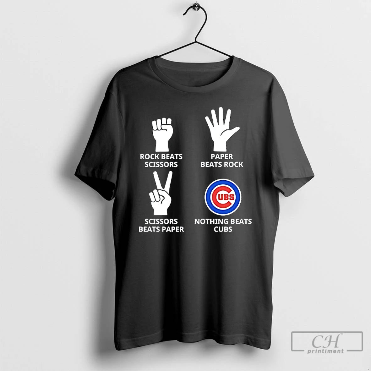 Classic Chicago Cubs Nothing Beats Rock Beats Scissors Paper Beats Rock Scissors Beats Paper T-Shirts, Hoodie, Sweatshirt