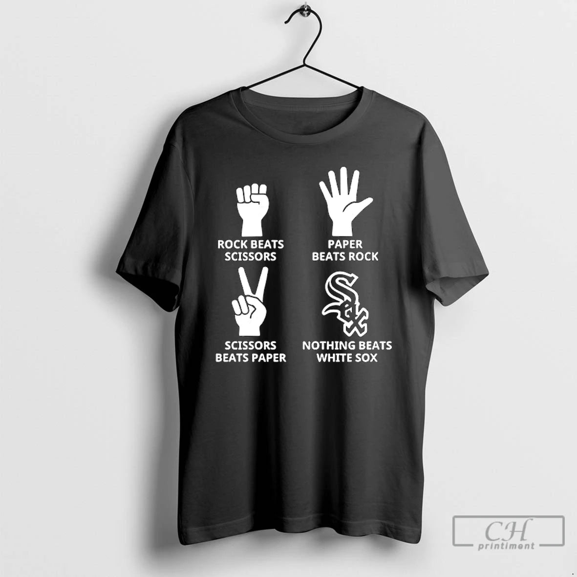 Classic Chicago White Sox Nothing Beats Rock Beats Scissors Paper Beats Rock Scissors Beats Paper T-Shirts, Hoodie,...