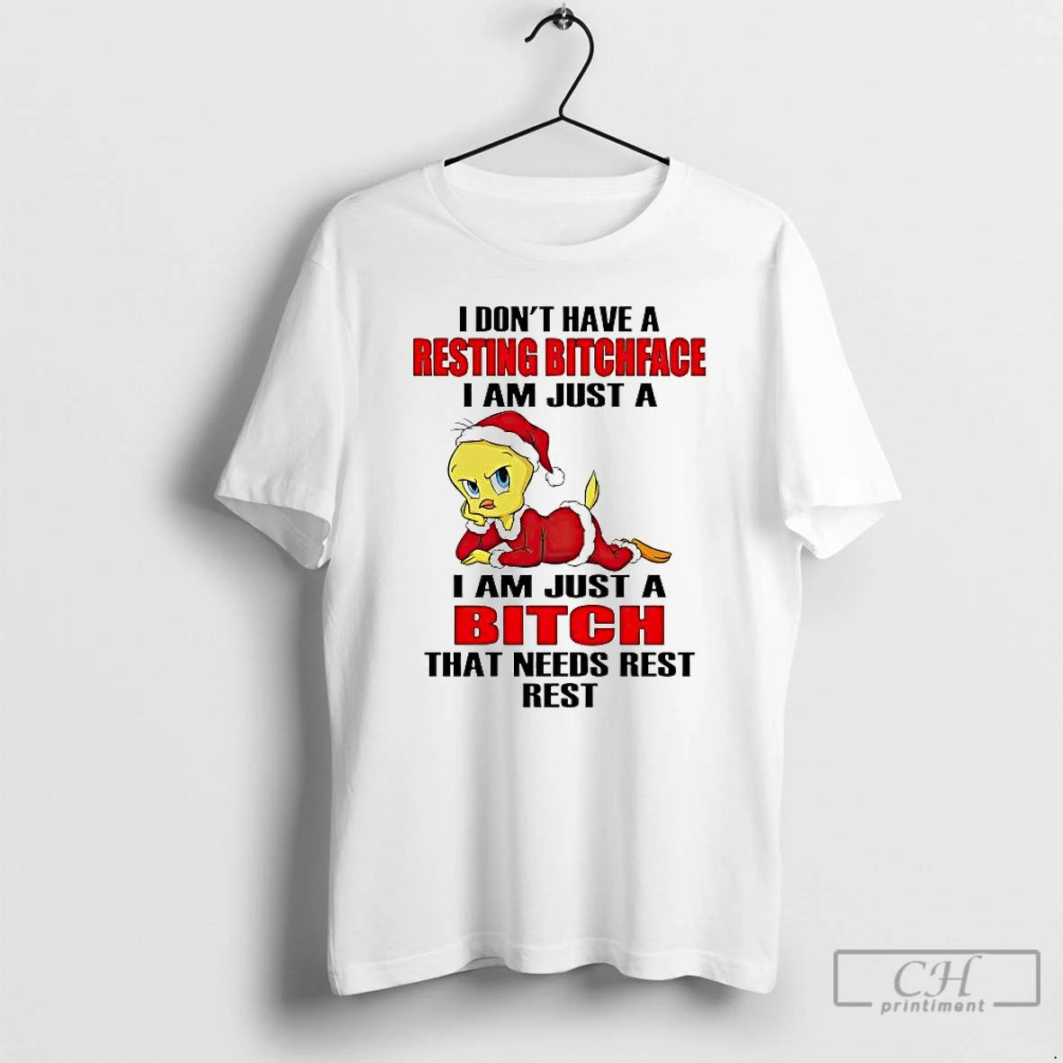 Classic Chicken I Dont Have A Resting Bitchface I Am Just A Bitch Christmas T-Shirts, Hoodie, Sweatshirt | PopFlextees.com
