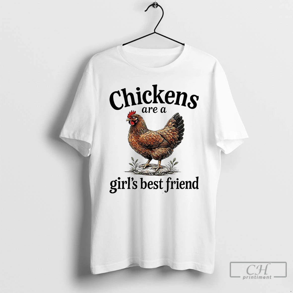 Classic Chickens Are A Girls Best Friend T-Shirts, Hoodie, Sweatshirt | PopFlextees.com