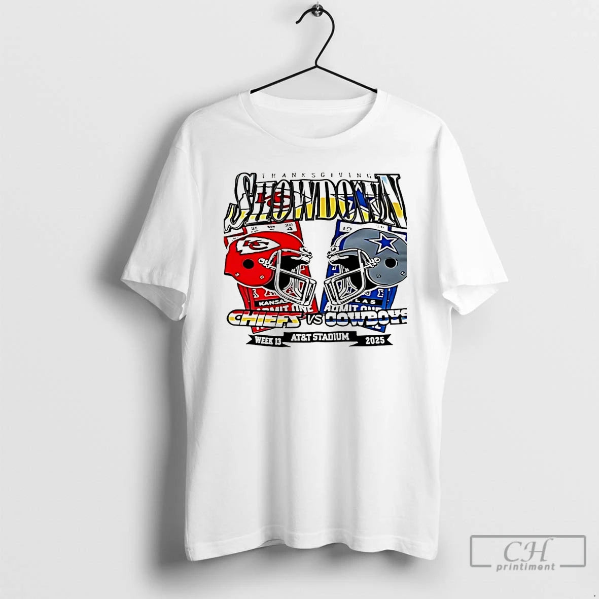 Classic Chiefs Vs Cowboy Thanksgiving Showdown 2025 Helmet Christmas T-Shirts, Hoodie, Sweatshirt | PopFlextees.com
