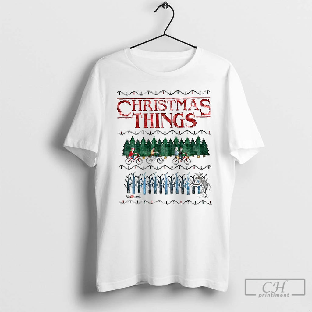 Classic Christmas Things Stranger Upside Down Merry Xmas T-Shirts, Hoodie, Sweatshirt | PopFlextees.com