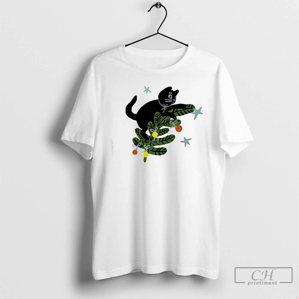Classic Christmas Tree Cat Yarrow Goods T-Shirts, Hoodie, Sweatshirt | PopFlextees.com