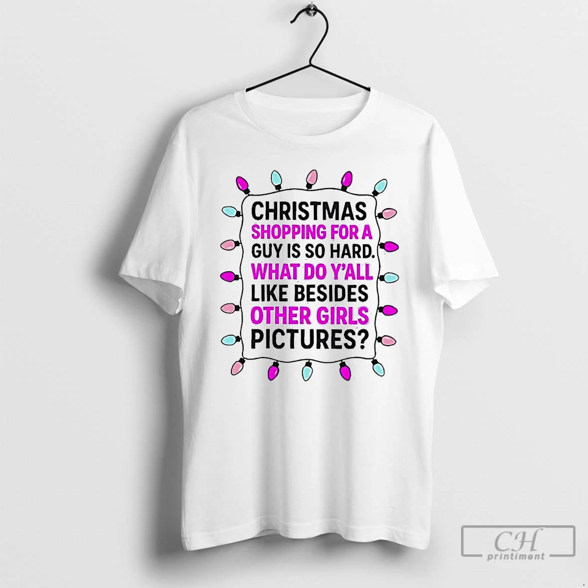Classic Christmas Shopping For A Guy Is So Hard What Do Yall Christmas T Shirts Hoodie, Sweatshirt | PopFlextees.com