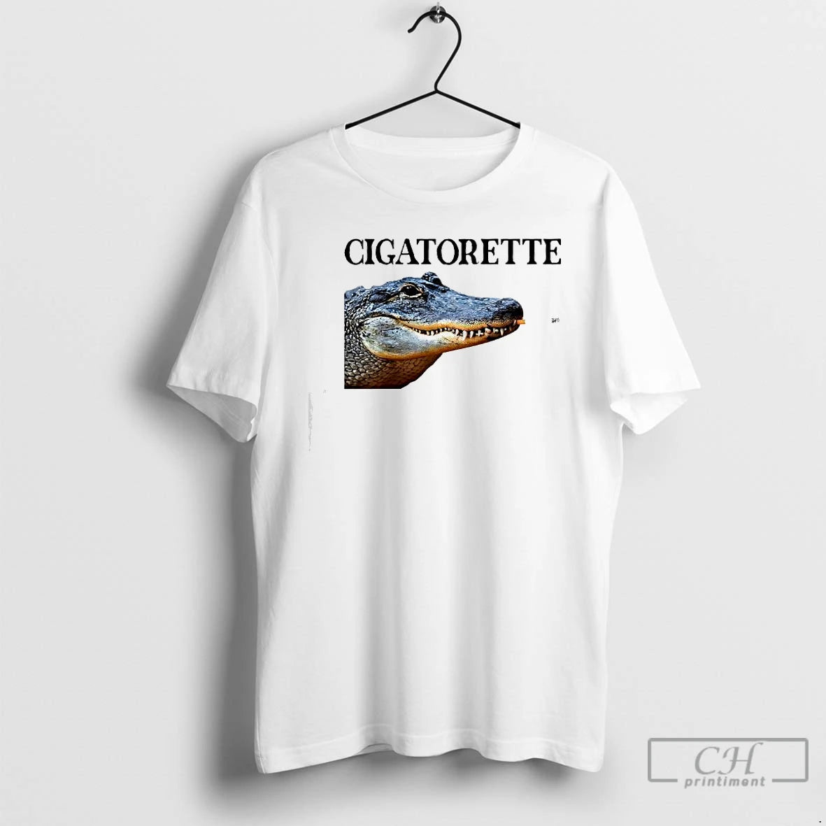 Classic Cigatorette Alligator With A Cigarette Graphic T-Shirts, Hoodie, Sweatshirt | PopFlextees.com