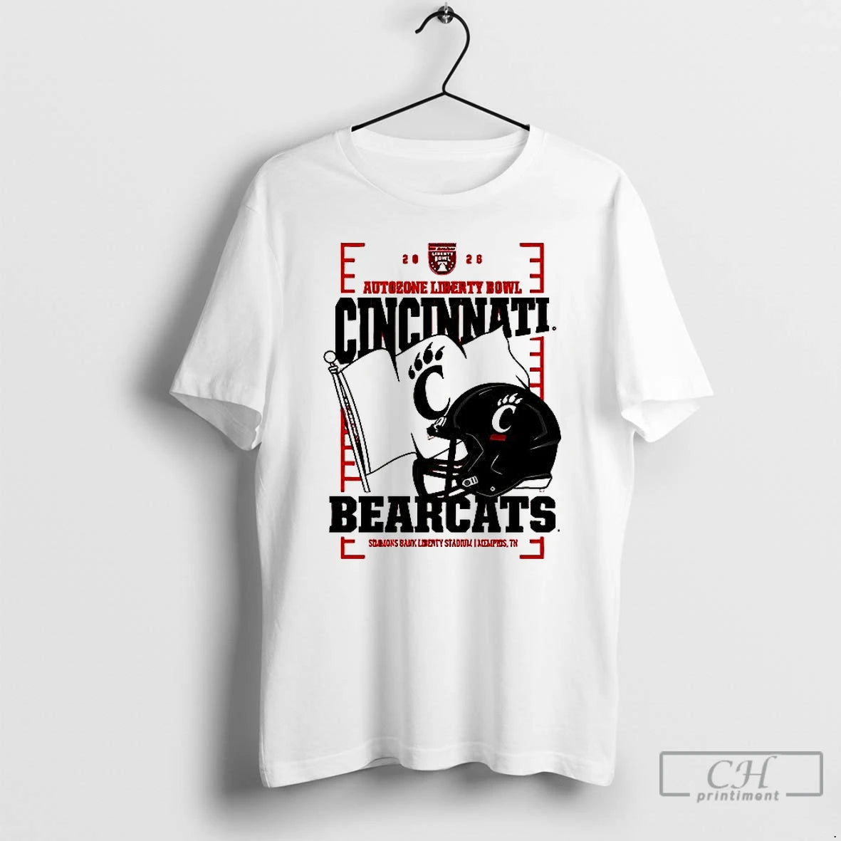 Classic Cincinnati Bearcats Autozone Liberty Bowl 2025 Helmet T-Shirts, Hoodie, Sweatshirt | PopFlextees.com