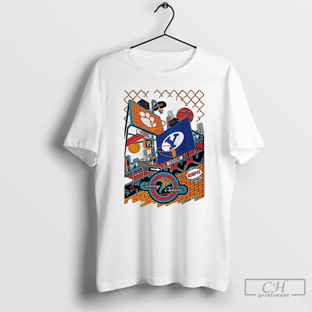 Classic Clemson Tigers Vs Byu Cougars Jimmy V Classic New York City 2025 T Shirts Hoodie, Sweatshirt | PopFlextees.com