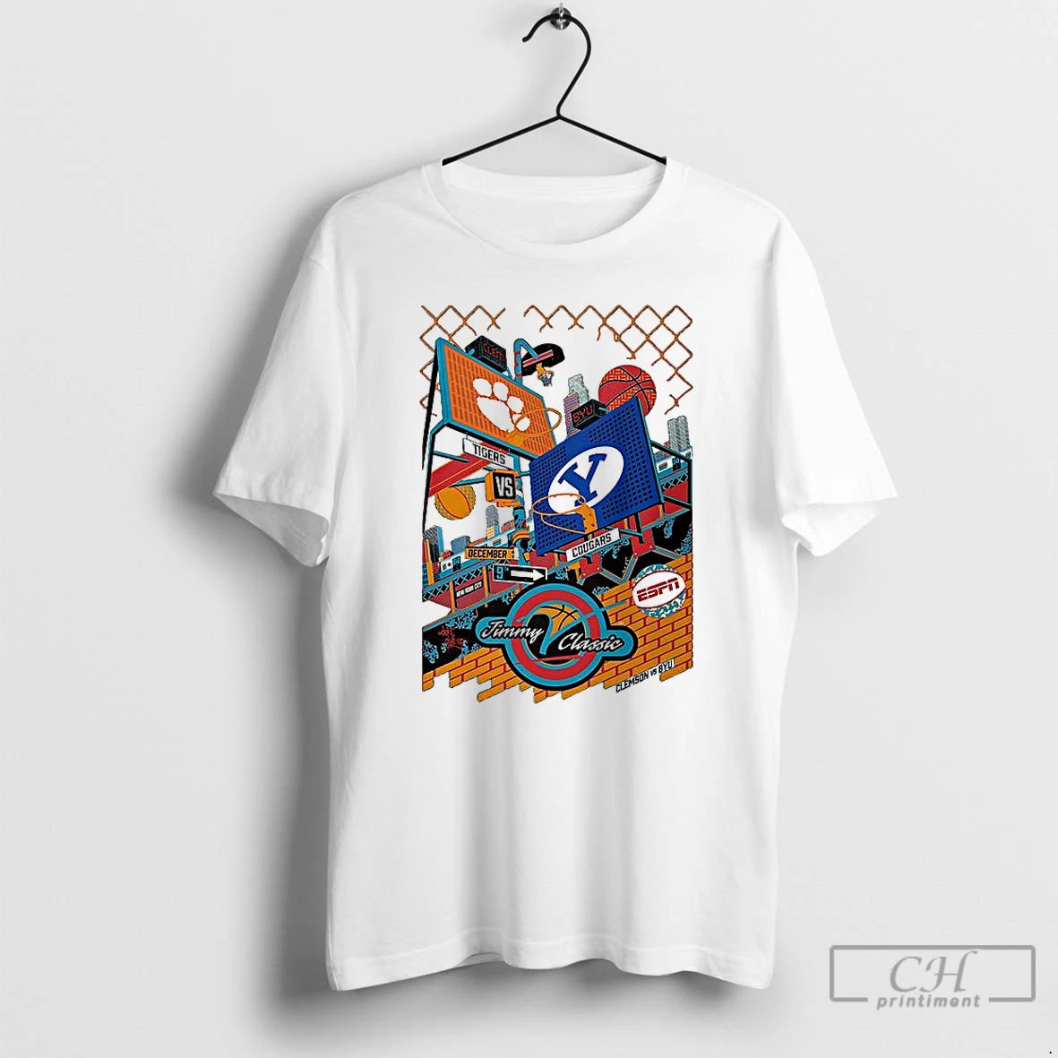 Classic Clemson Tigers Vs Byu Cougars Jimmy V Classic New York City 2025 T Shirts Hoodie, Sweatshirt | PopFlextees.com