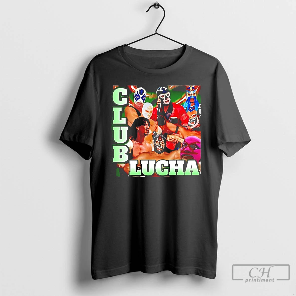 Classic Club Lucha Wrestler Mask Collage T-Shirts, Hoodie, Sweatshirt | PopFlextees.com