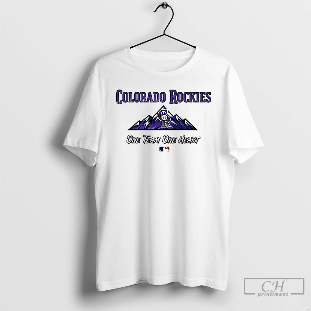 Classic Colorado Rockies One Team One Heart Mlb T-Shirts, Hoodie, Sweatshirt | PopFlextees.com
