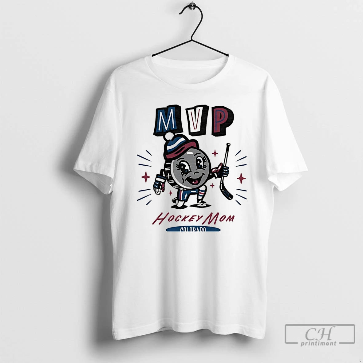 Classic Colorado Hockey Mom Mvp 2025 Cartoon Christmas T-Shirts, Hoodie, Sweatshirt | PopFlextees.com
