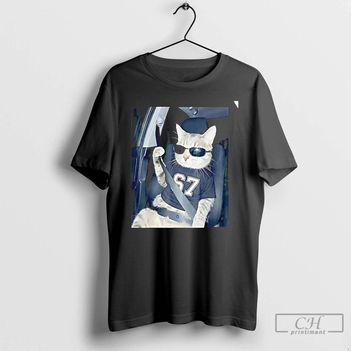 Classic Cool Cat Wearing Tee 6 7 And Sunglasses Buckle Up Meme T Shirts Sweater Hoodie, Sweatshirt | PopFlextees.com
