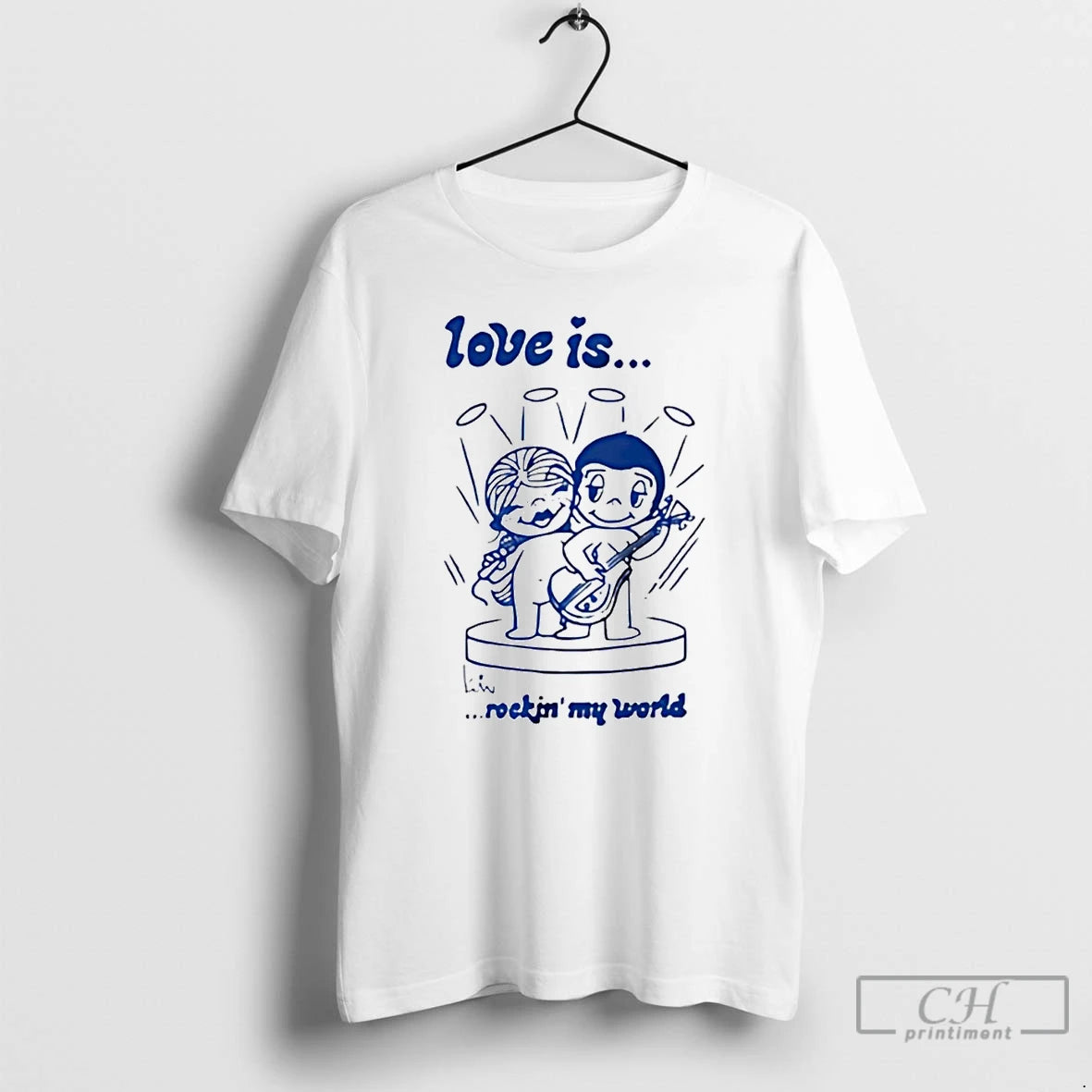Classic Couple Love Is Rockin My World T-Shirts, Hoodie, Sweatshirt | PopFlextees.com