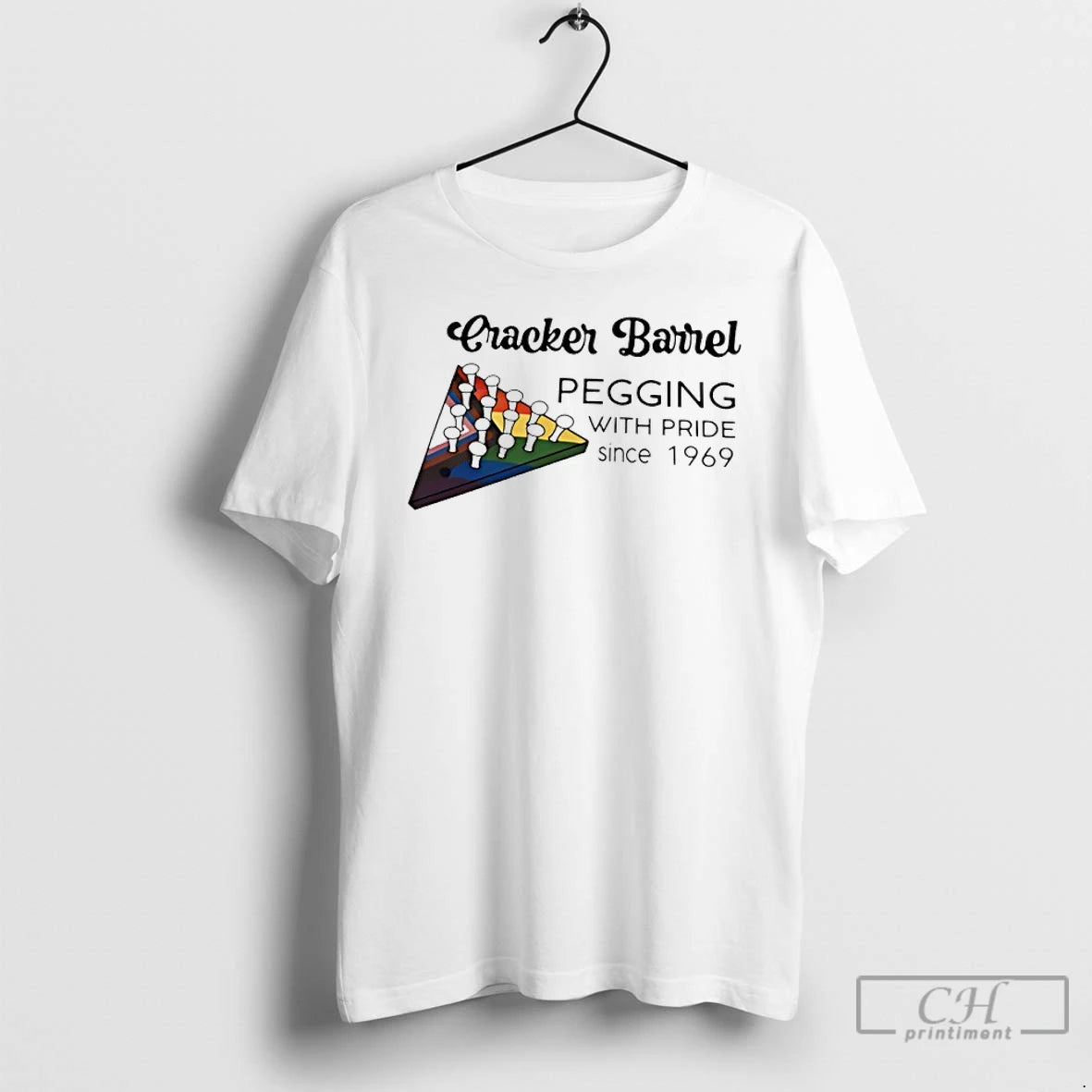 Classic Cracker Barrel Pegging With Pride Since 1969 Lgbtq T-Shirts, Hoodie, Sweatshirt | PopFlextees.com
