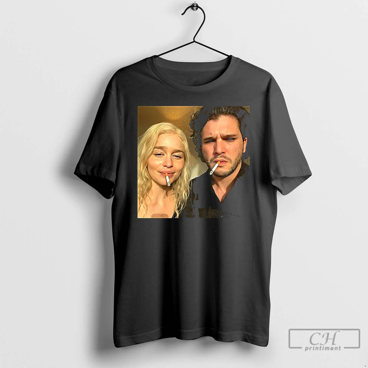 Classic Daenerys Targaryen And Jon Snow Smoking Game Of Thrones Meme T-Shirts, Hoodie, Sweatshirt | PopFlextees.com