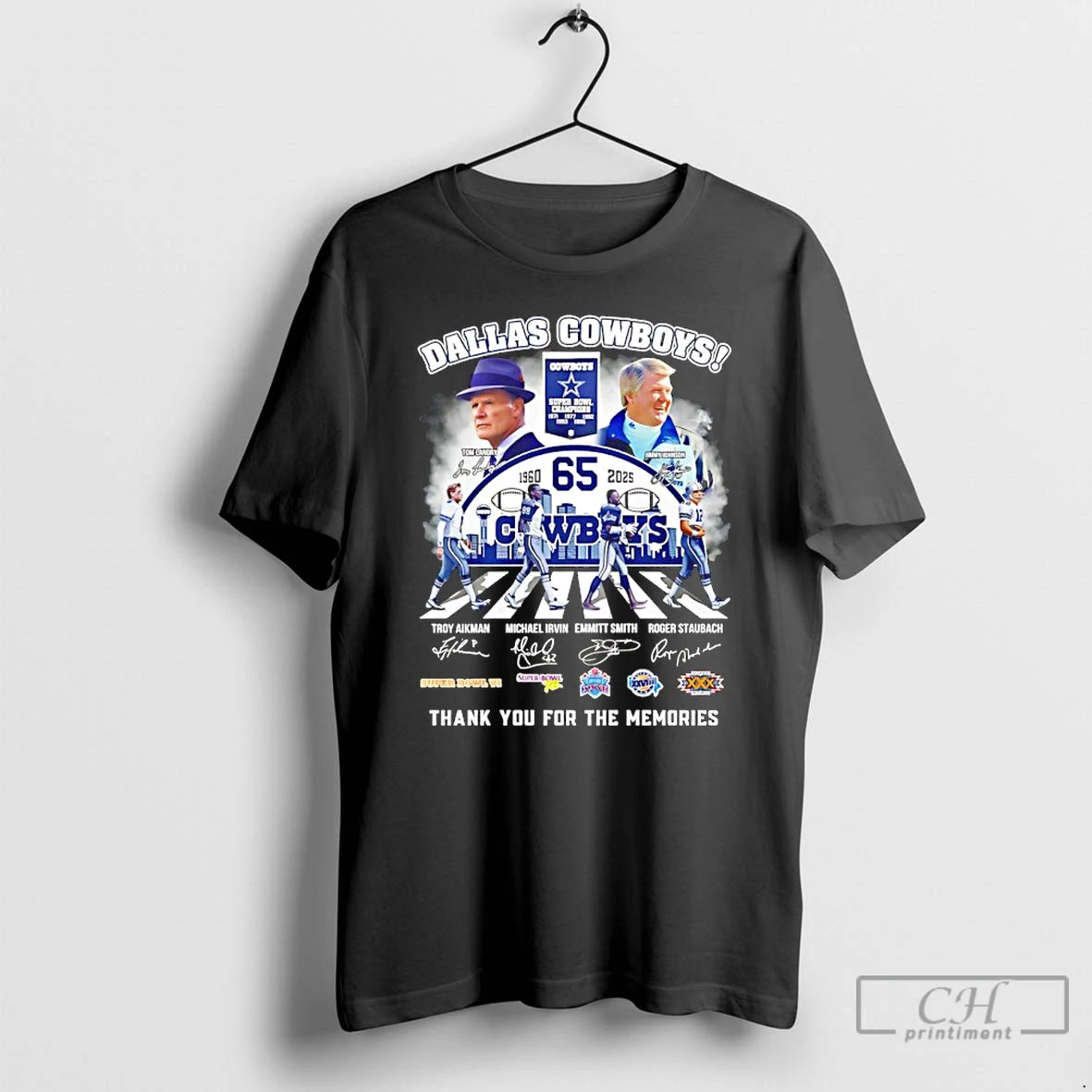 Classic Dallas Cowboys 65th Anniversary 1960 2025 Thank You Signatures T-Shirts, Hoodie, Sweatshirt | PopFlextees.com