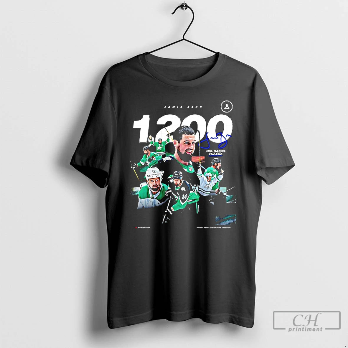Classic Dallas Stars Jamie Benn Nhl Point 1200 Signature T-Shirts, Hoodie, Sweatshirt | PopFlextees.com