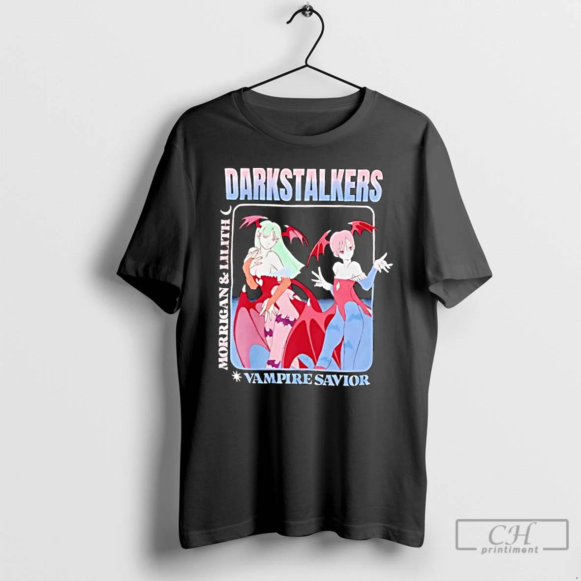 Classic Darkstalkers Morrigan And Lilith Vintage T-Shirts, Hoodie, Sweatshirt | PopFlextees.com