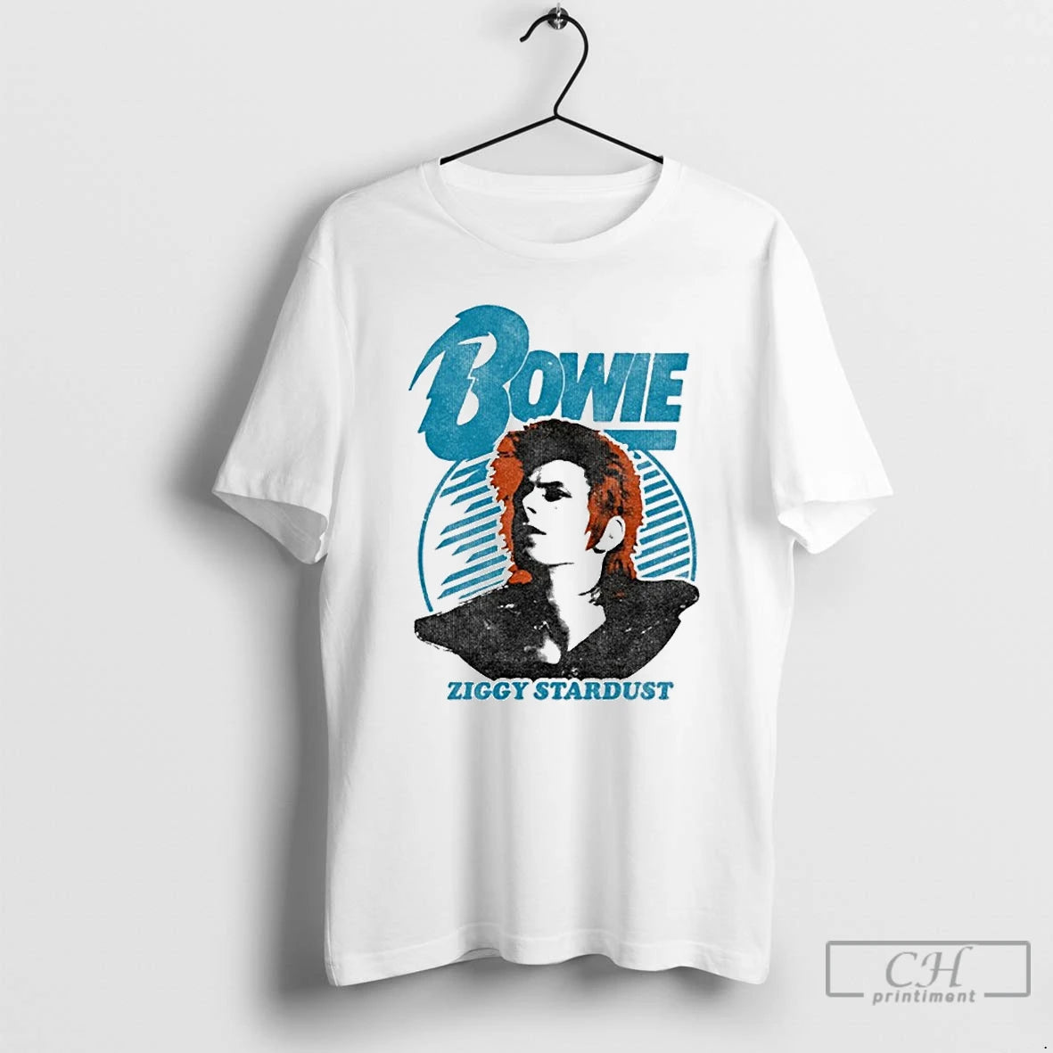 Classic David Bowie Ziggy Stardust Orange Hair T-Shirts, Hoodie, Sweatshirt | PopFlextees.com