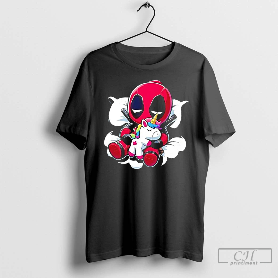 Classic Deadpool Hug The Unicorn Cartoon T-Shirts, Hoodie, Sweatshirt | PopFlextees.com