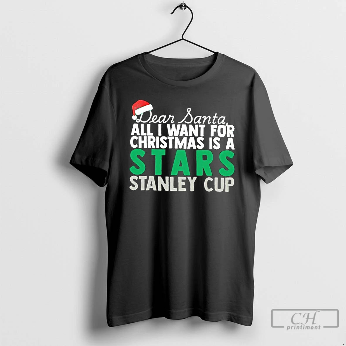 Classic Dear Santa All I Want For Christmas Is A Dallas Stars Stanley Cup Text T-Shirts, Hoodie, Sweatshirt | PopFlextees.com
