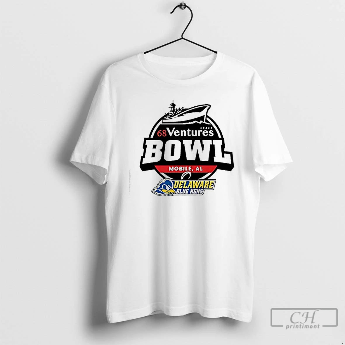 Classic Delaware Blue Hens 68 Ventures Bowl Mobile Al Logo T-Shirts, Hoodie, Sweatshirt | PopFlextees.com