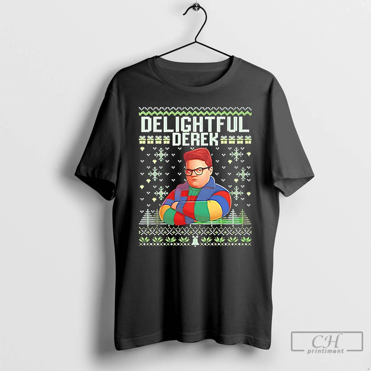 Classic Delightful Derek Christmas Ugly T-Shirts, Hoodie, Sweatshirt | PopFlextees.com