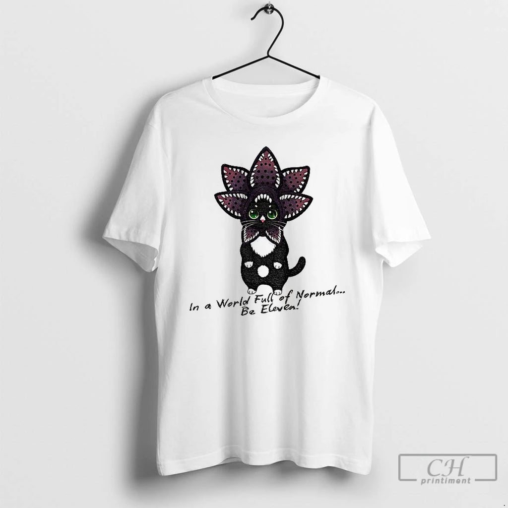 Classic Demogorgon Cat In A World Full Of Normal Be Eleven Cartoon T Shirts Sweater Hoodie, Sweatshirt | PopFlextees.com