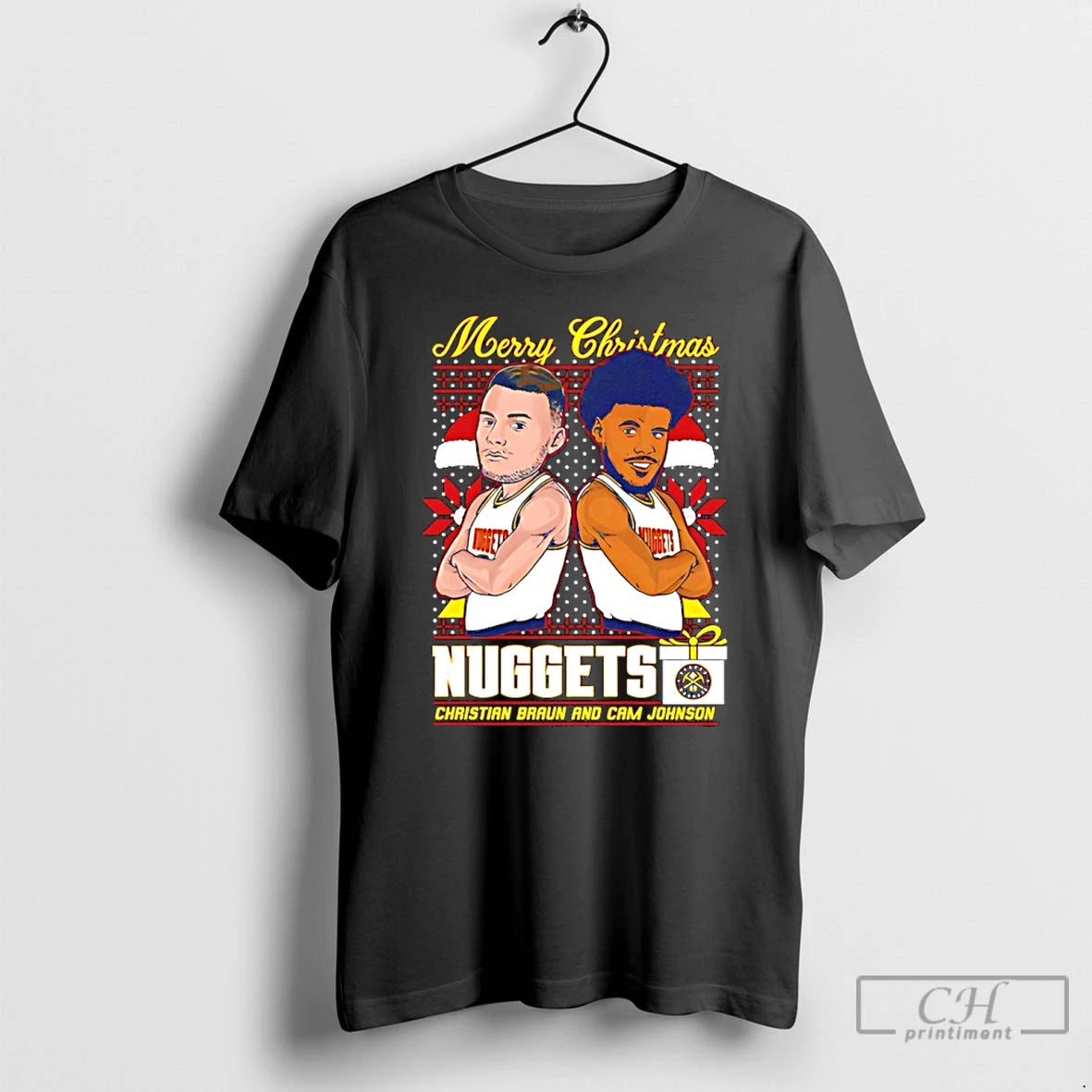 Classic Denver Nuggets Christian Braun And Cam Johnson Merry Christmas T-Shirts, Hoodie, Sweatshirt | PopFlextees.com