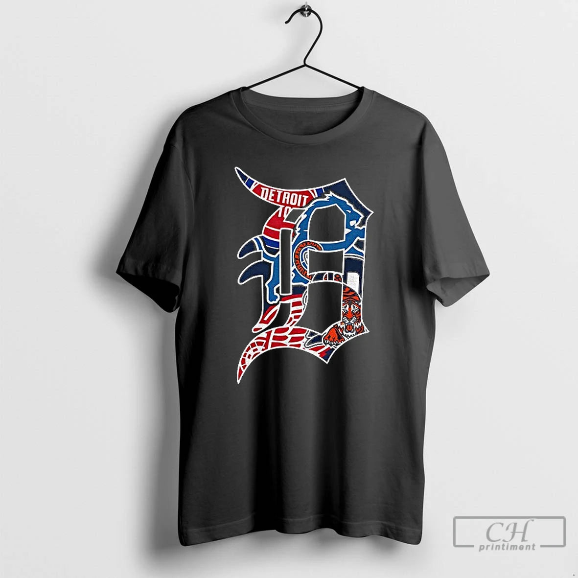 Classic Detroit D Detroit Sports Detroit Lions Detroit Tigers Shrit T-Shirts, Hoodie, Sweatshirt | PopFlextees.com