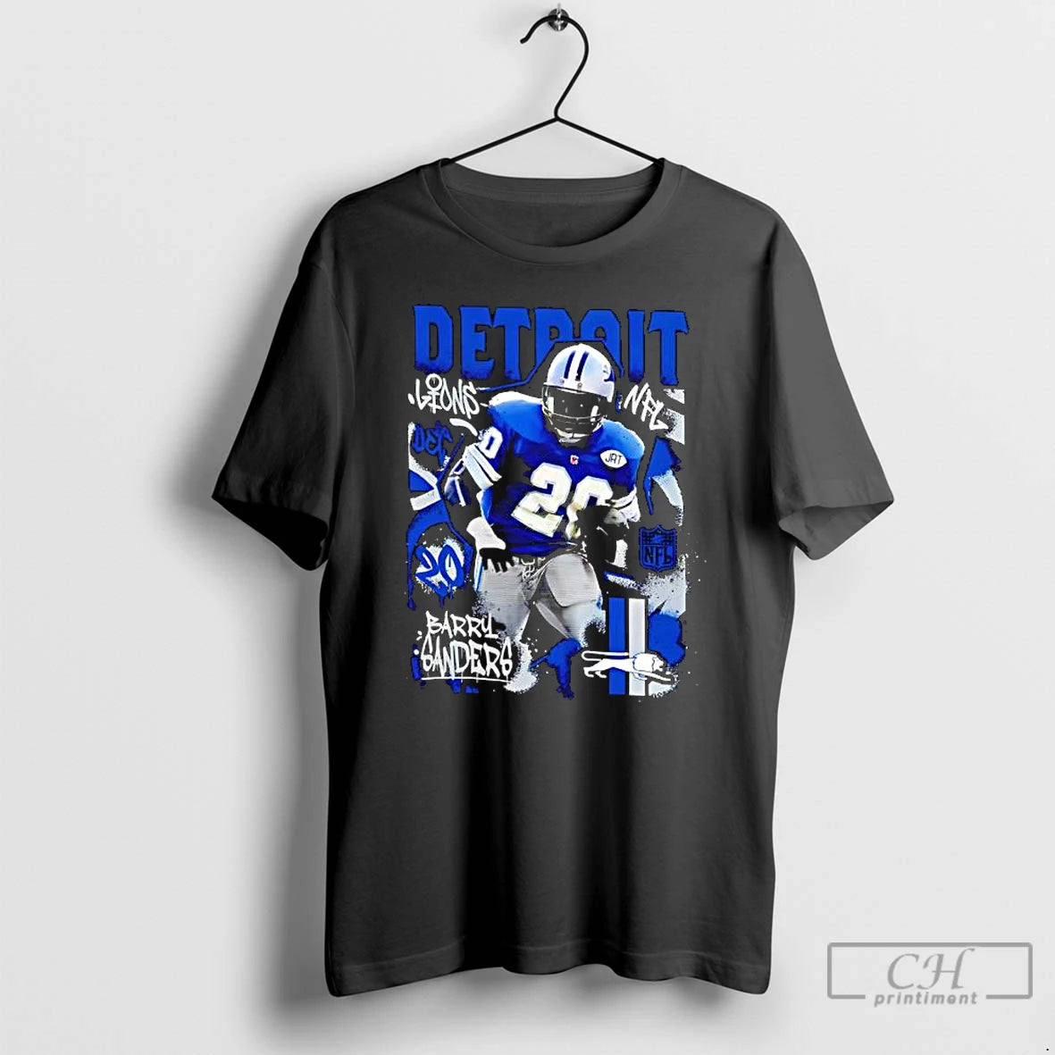 Classic Detroit Lions Barry Sanders Star Player T-Shirts, Hoodie, Sweatshirt | PopFlextees.com