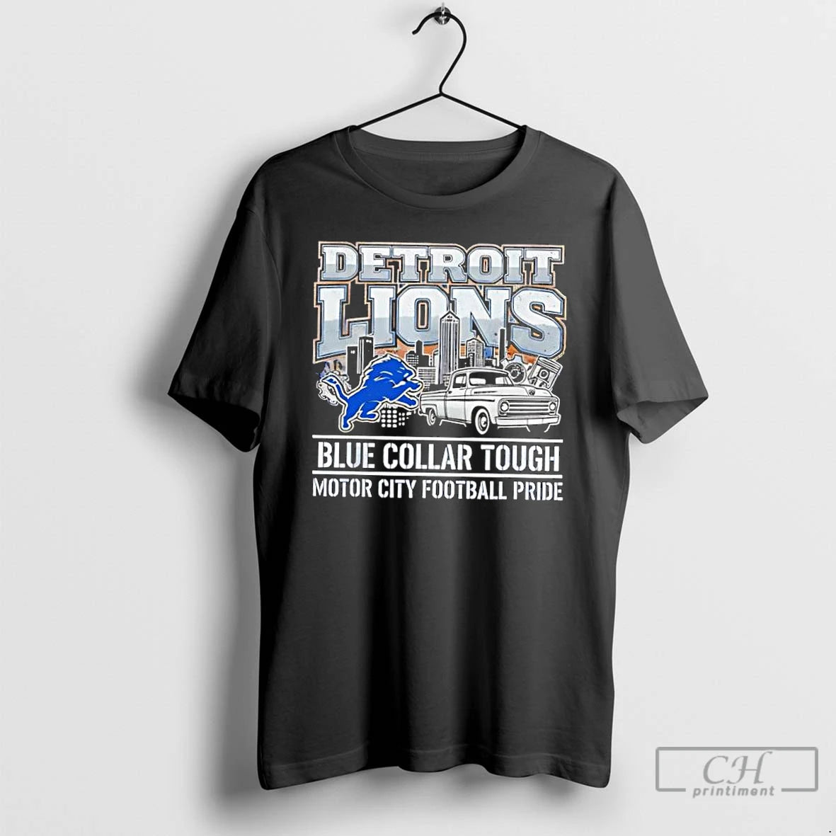 Classic Detroit Lions Blue Collar Tough Motor City Football Pride T-Shirts, Hoodie, Sweatshirt | PopFlextees.com