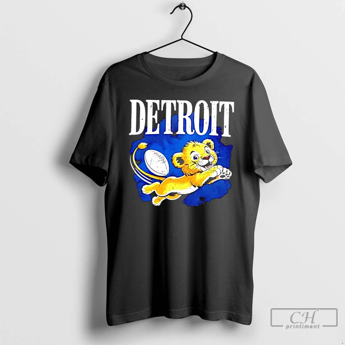 Classic Detroit Lions Football Cute Cartoon Mascot T-Shirts, Hoodie, Sweatshirt | PopFlextees.com