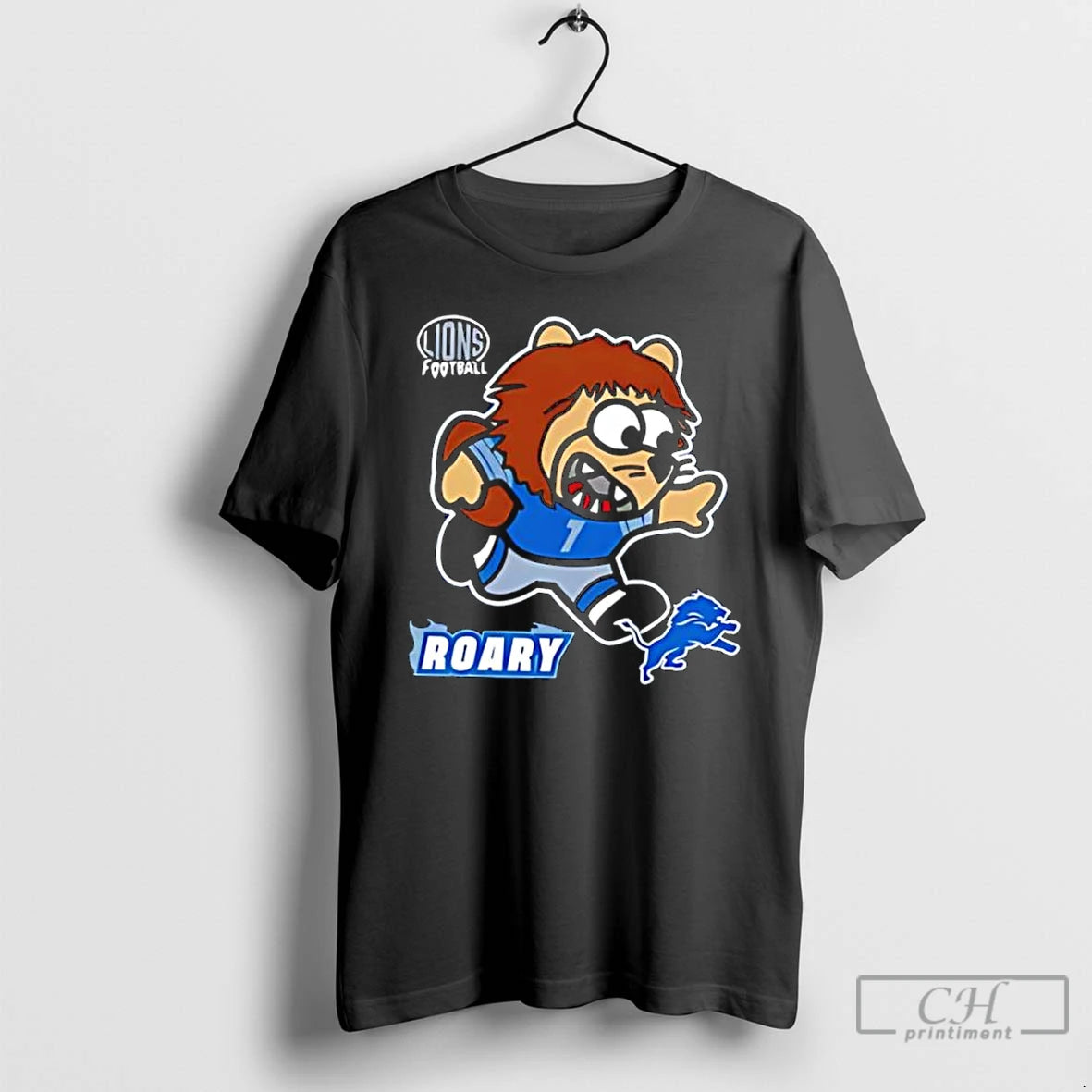 Classic Detroit Lions Football Roary Mascot Cartoon T-Shirts, Hoodie, Sweatshirt | PopFlextees.com