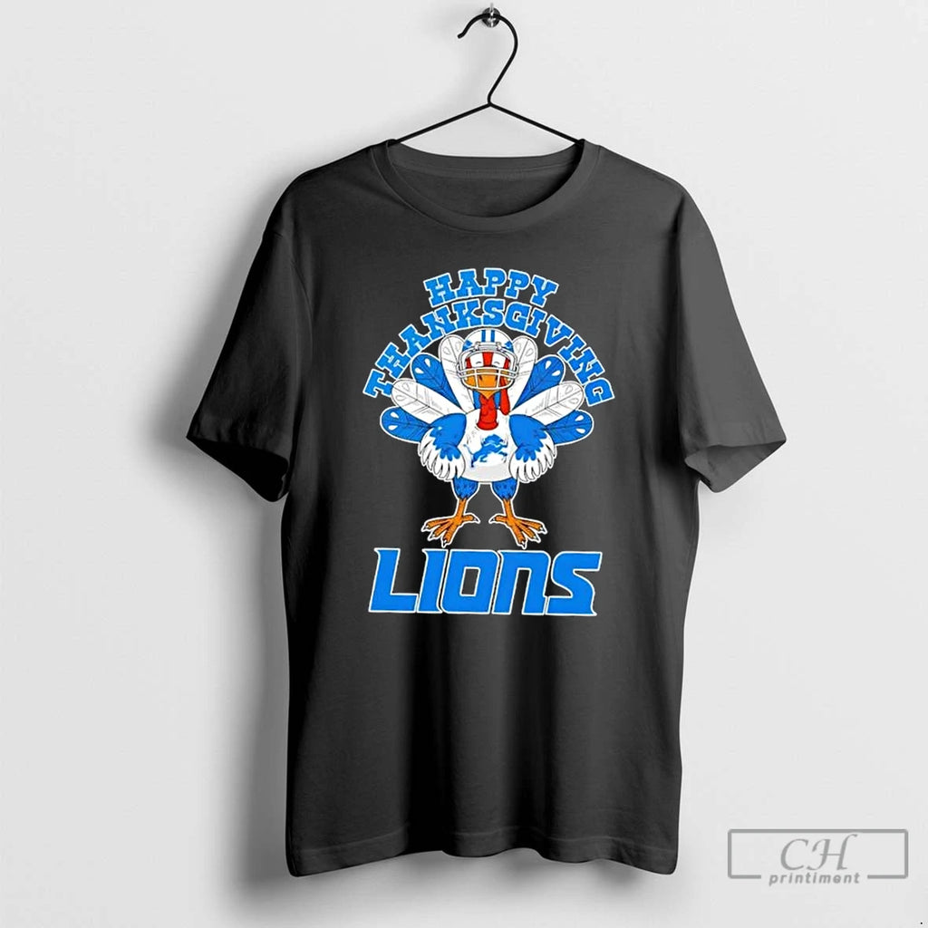 Classic Detroit Lions Football X Turkey Happy Thanksgiving T-Shirts, Hoodie, Sweatshirt | PopFlextees.com