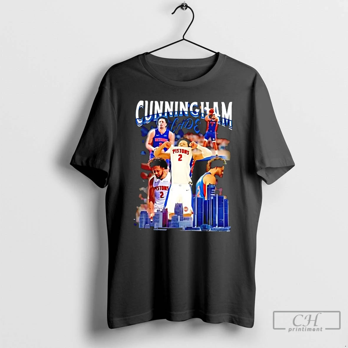 Classic Detroit Pistons Cade Cunningham Graphic Skyline T-Shirts, Hoodie, Sweatshirt | PopFlextees.com