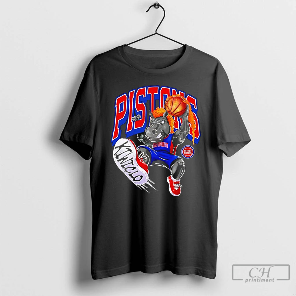 Classic Detroit Pistons Hoopers Birthday Dunk Mascot T-Shirts, Hoodie, Sweatshirt | PopFlextees.com